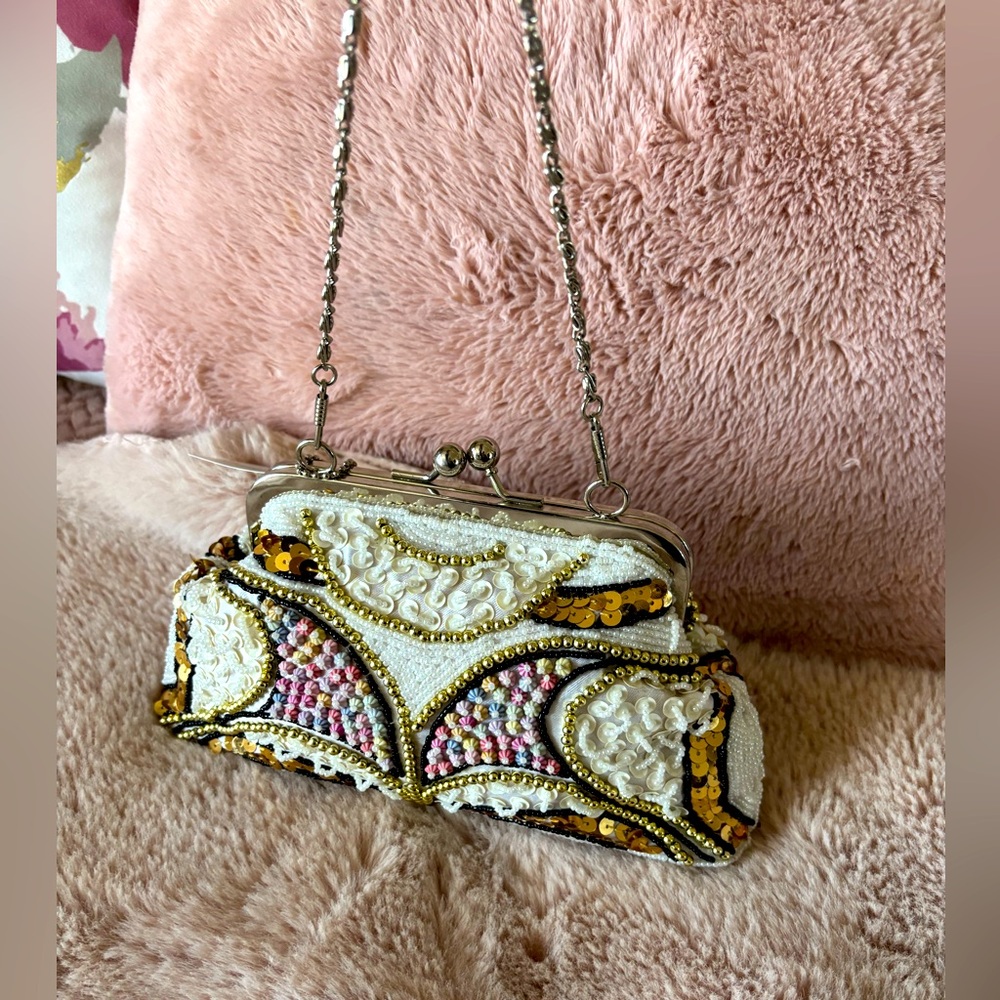 New, small beaded purse